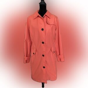 Lands End Trench Rain Coat - Size Small - EUC